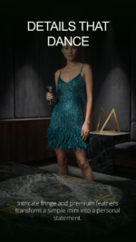 Tassel Sequins Feather Summer Mini Dress - Image 8