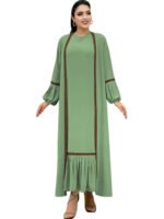 Solid Color Sequin Outer Wear Suit Fashion Elegant Middle East Dress - Image 2