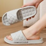 Men's Home Slippers With Plaid Design Women House Shoes Summer - Image 4