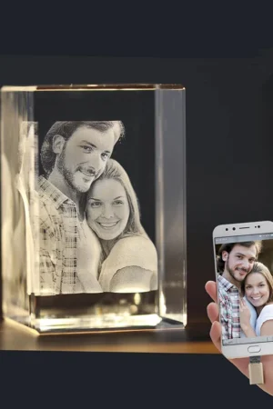 Customized Photo 2D Laser Engraving Crystal Photo