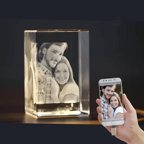 Customized Photo 2D Laser Engraving Crystal Photo