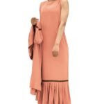 Solid Color Sequin Outer Wear Suit Fashion Elegant Middle East Dress - Image 4