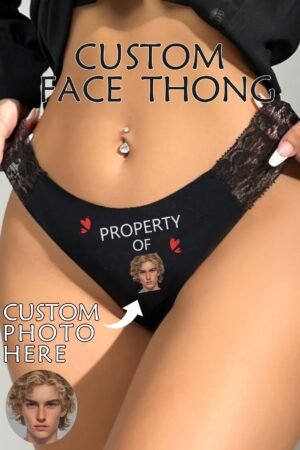 Customized Personalized Photo Lace thong