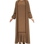 Solid Color Sequin Outer Wear Suit Fashion Elegant Middle East Dress - Image 10