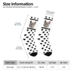Custom Dog Photo Dress Socks Mens Women - Image 4