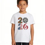 Vintage International Soccer Style Graphic T Shirt Kids