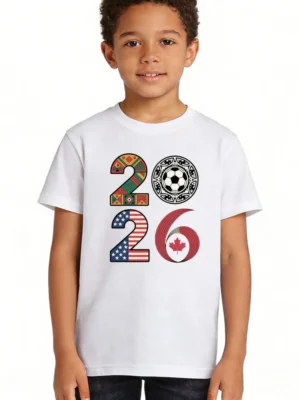 Vintage International Soccer Style Graphic T Shirt Kids