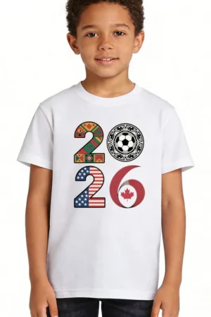 Vintage International Soccer Style Graphic T Shirt Kids