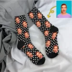 Funny Printing Polka Personalized Face Custom Socks