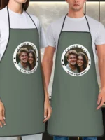 Customized Print Text Men's Kitchen Apron - Image 4