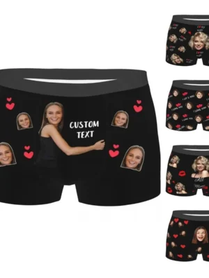 Custom Personalized Face Photo Men's Long Underwear