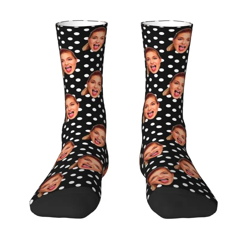 Funny Printing Polka Personalized Face Custom Socks - Image 2