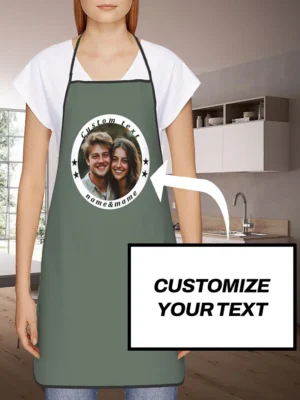 Customized Print Text Men's Kitchen Apron