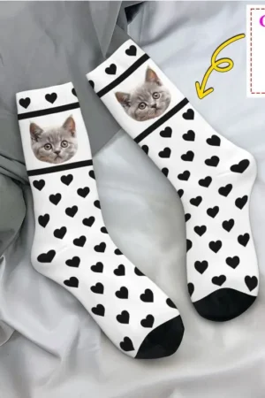 Custom Dog Photo Dress Socks Mens Women