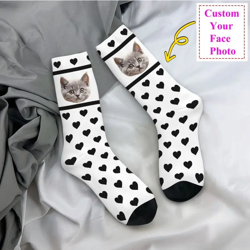 Custom Dog Photo Dress Socks Mens Women