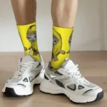 Crazy Design Cute Kitten Banana Cat Meme Basketball Socks - Image 4