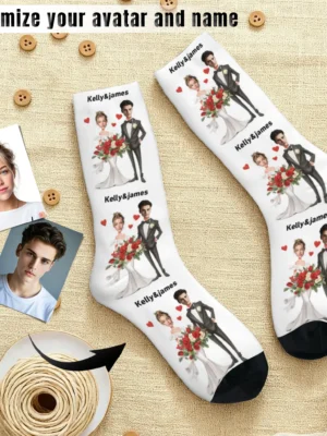 Customized socks Couple socks Wedding