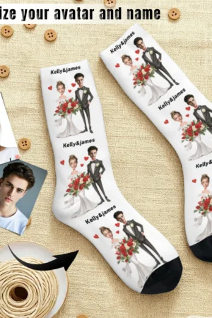Customized socks Couple socks Wedding