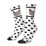 Custom Dog Photo Dress Socks Mens Women - Image 3