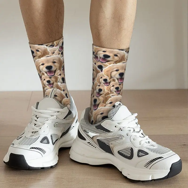 Funny Dog Pet Face Personalized Custom Men's Crew Socks - Image 5