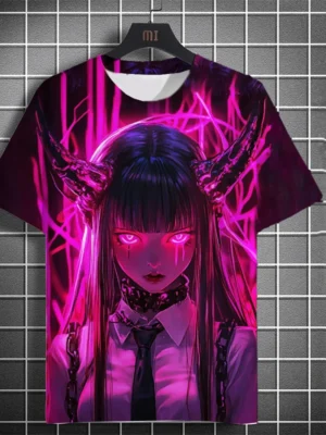 Fashion Anime Characters Graphic T Shirts