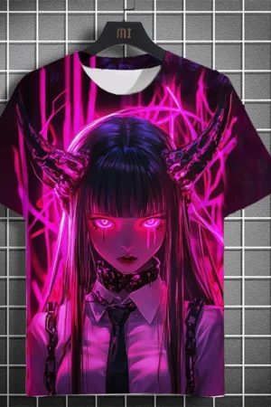 Fashion Anime Characters Graphic T Shirts