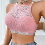 Stitching Halter Silver Ribbon Vest - Image 7
