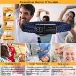 Personalized Leather Medical Alert ID Bracelet - Image 6