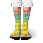 Novelty Men Socks with Colorful Periodic Table Element - Image 3