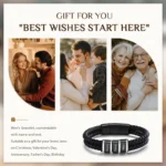 Personalized Leather Bracelet with 1-5 Family Names - Image 4
