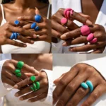 Chunky Open Twist Stackable Rings for Women - Image 3