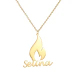 New Fashion Custom Name Flame Design Necklace - Image 5