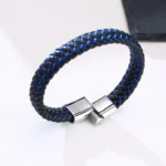 Personalized Leather Medical Alert ID Bracelet - Image 4