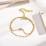 Double Chain Bracelet Zirconia - Image 3
