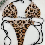 Custom Women Bikini Swimsuit Crystal Name