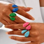 Chunky Open Twist Stackable Rings for Women - Image 2