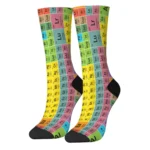 Novelty Men Socks with Colorful Periodic Table Element