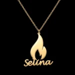 New Fashion Custom Name Flame Design Necklace - Image 4