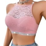 Stitching Halter Silver Ribbon Vest - Image 2