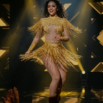 Dance Costume Fringes One Shoulder Bodysuit