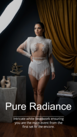 Dance Costume Fringes One Shoulder Bodysuit - Image 5