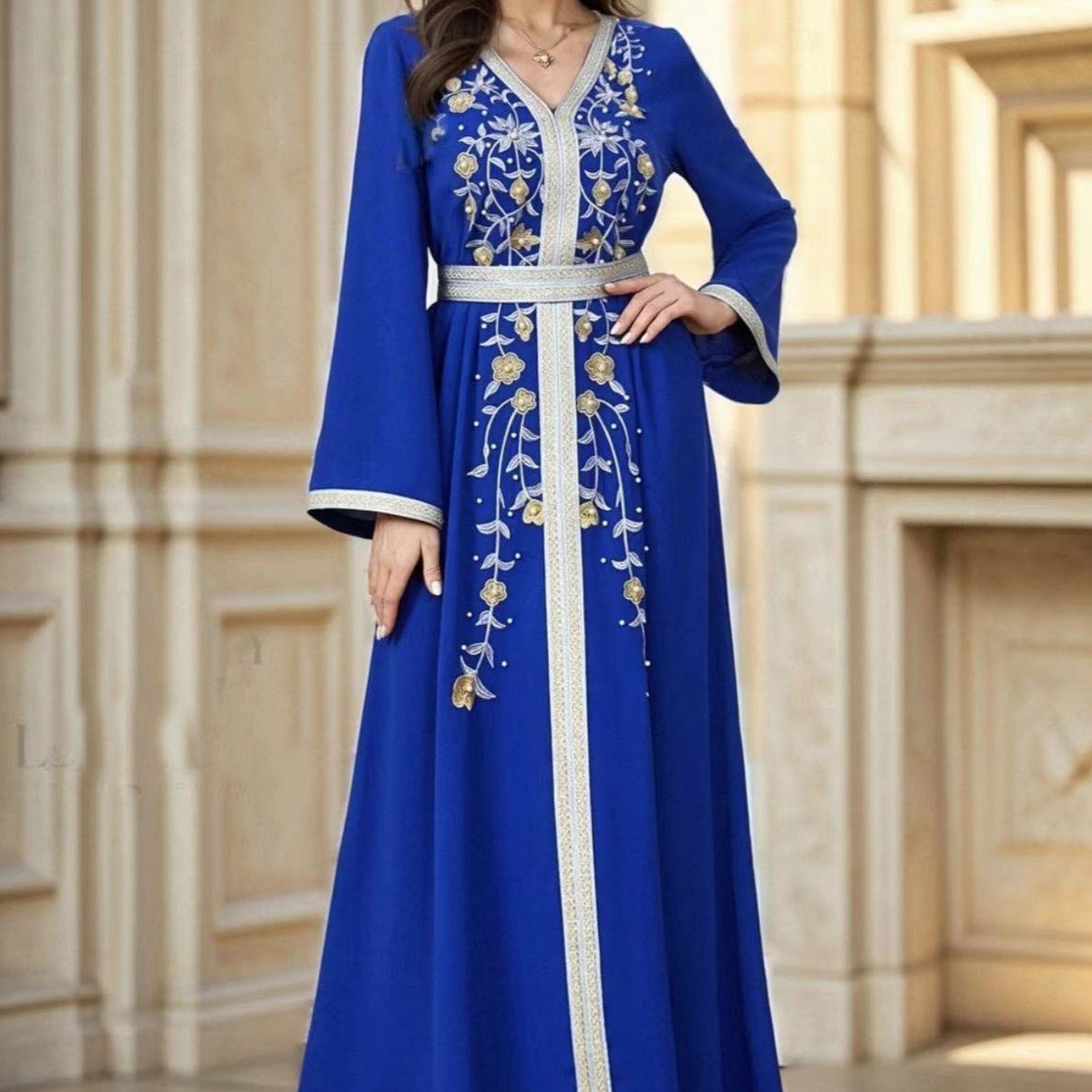 02df3254-4461-423b-b4dd-bab87f4f193f.jpg Robe Dress Turkish Women's Polyester - Image 1