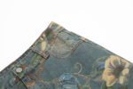 Printed Niche Loose Wide Leg Denim Trousers - Image 6