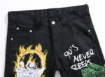 Men's Fashion And Comfort Monogrammed Black Trousers - Image 2