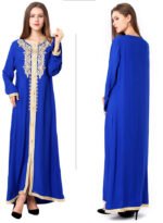 Muslim Embroidered Lace Dress - Image 4