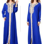 Muslim Embroidered Lace Dress