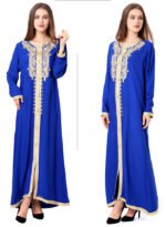 Muslim Embroidered Lace Dress