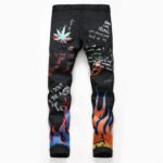 Men's Fashion And Comfort Monogrammed Black Trousers - Image 4