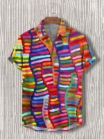 Summer Casual Printed Hawaiian Shirt Men's Vacation - Image 6