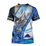 Male Creative Fishing Pattern Printed Short Sleeve - Image 4